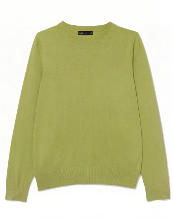 Marks & Spencer Damen-Pullover mit U-Boot-Ausschnitt, Gr. 10, Größe S, grün, Acryl