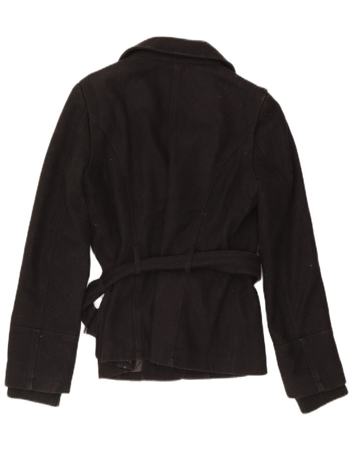 Zara Damen Utility Jacke UK 10 Small Schwarz Polyester