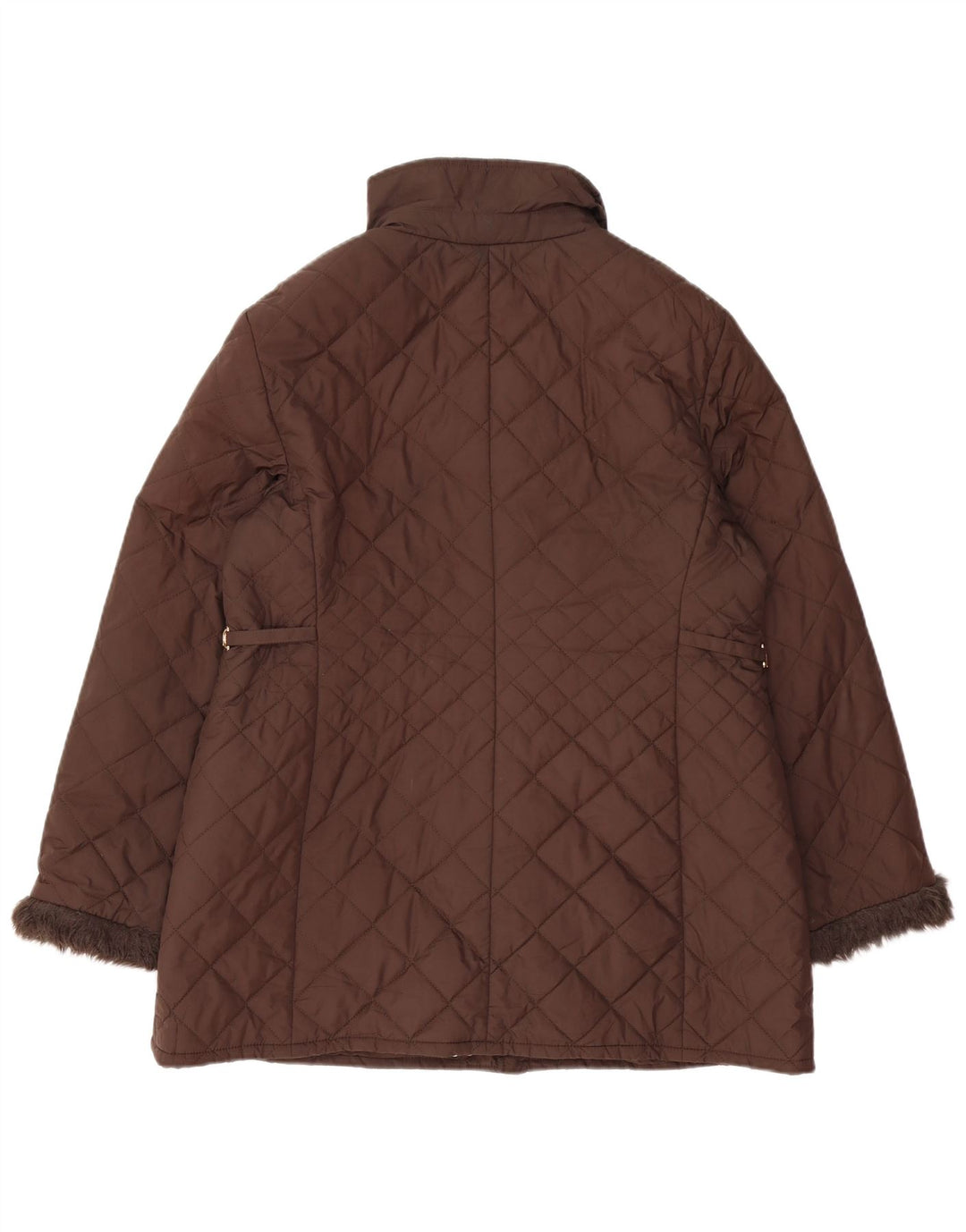 Marks & Spencer Damen Steppjacke UK 16 Large Braun Polyester