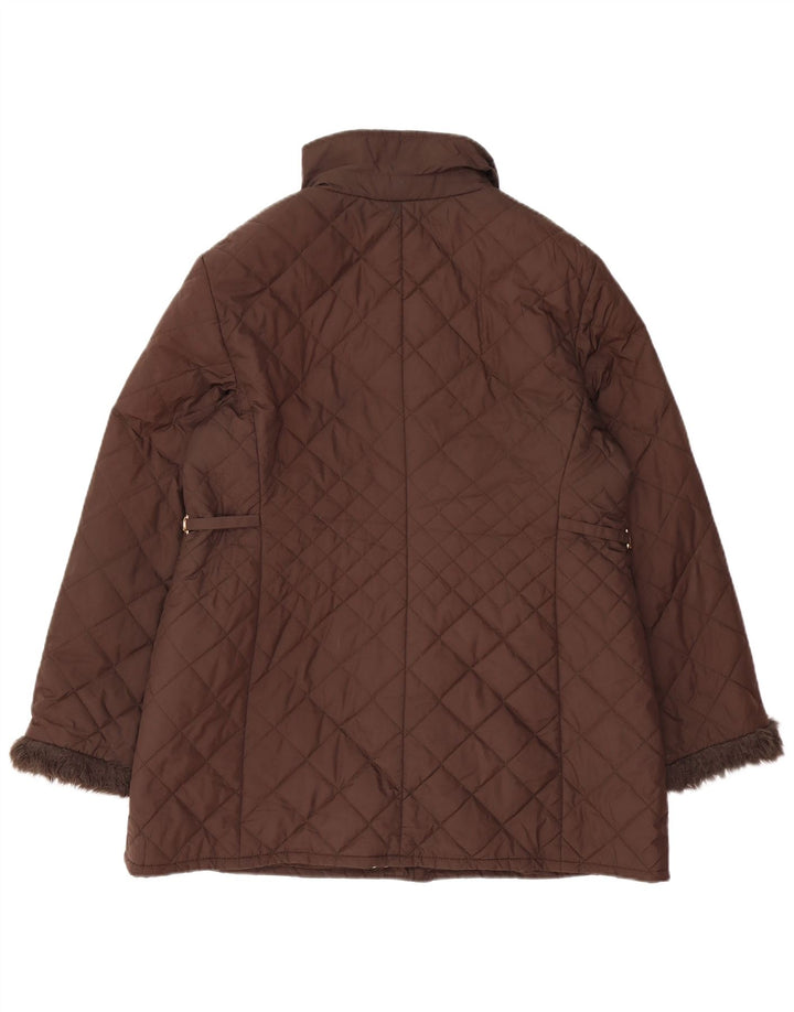 Marks & Spencer Damen Steppjacke UK 16 Large Braun Polyester