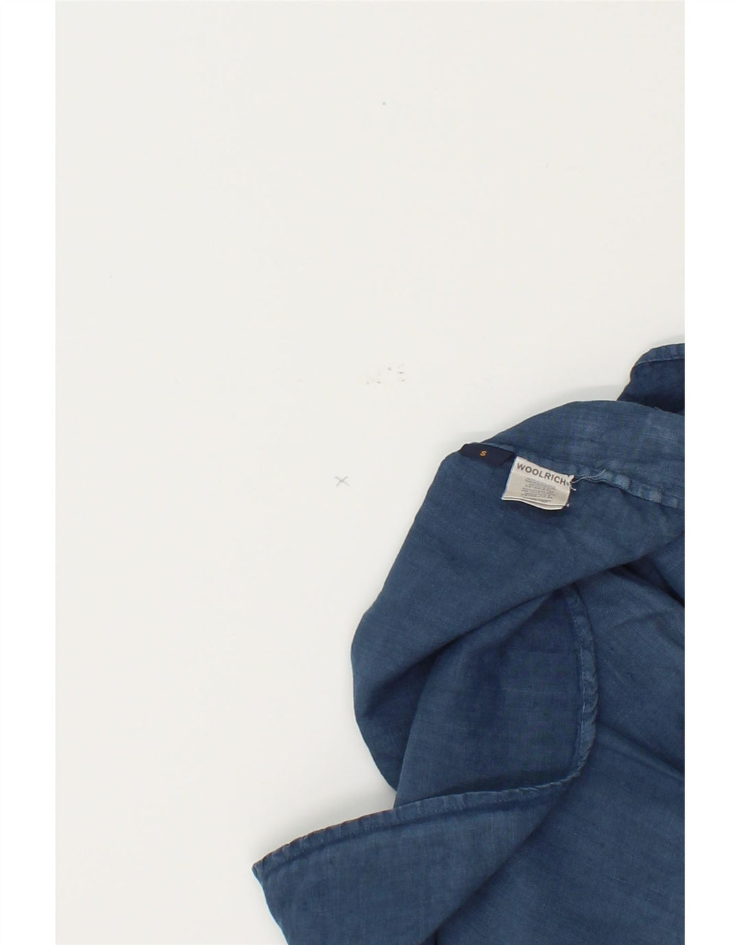 WOOLRICH Womens 3/4 Sleeve Pullover Shirt UK 10 Small Blue Linen Vintage Woolrich and Second-Hand Woolrich from Messina Hembry 
