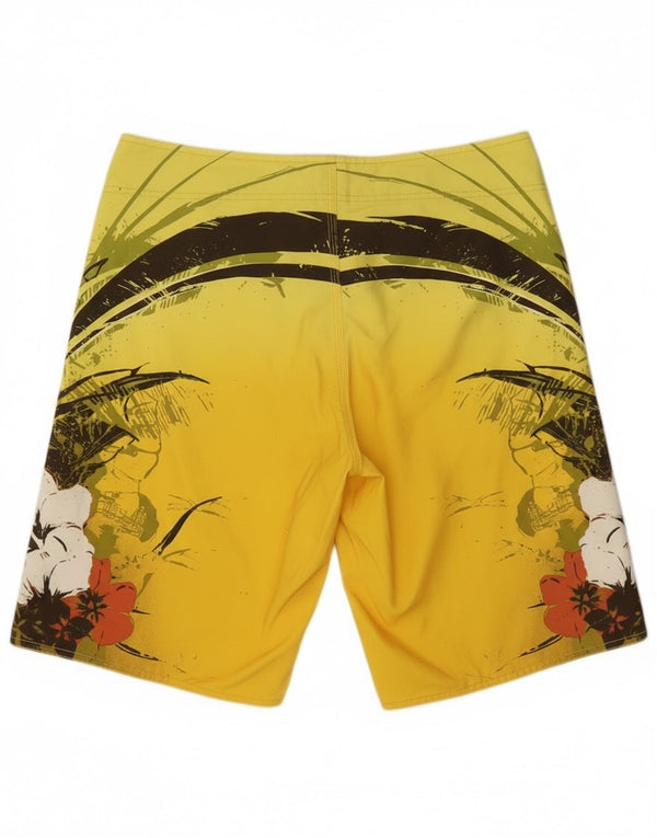 O'Neill Herren-Badeshorts, groß, Polyester mit gelbem Blumenmuster