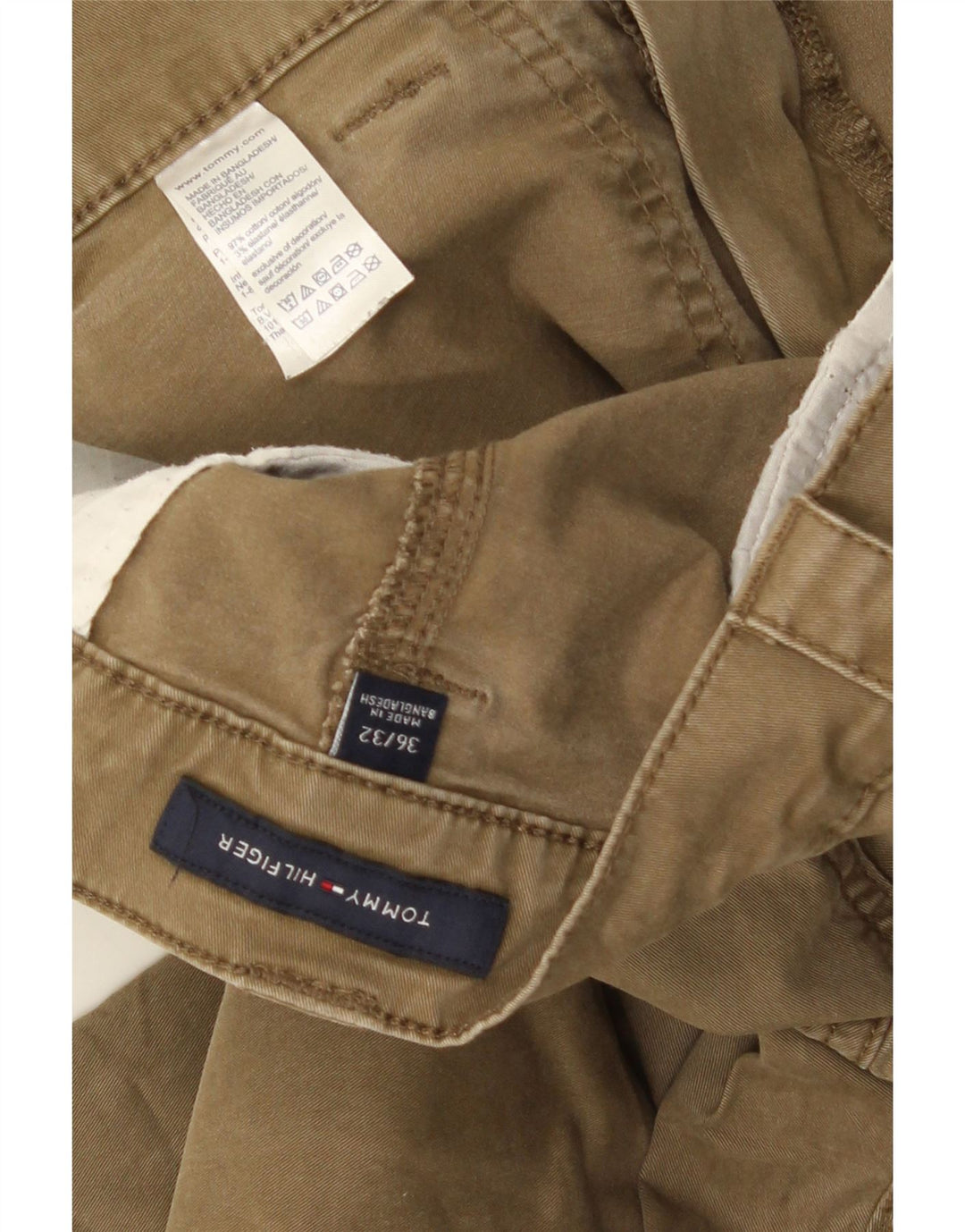 Tommy Hilfiger Herren Jogger Cargohose W36 L32 Beige Baumwolle