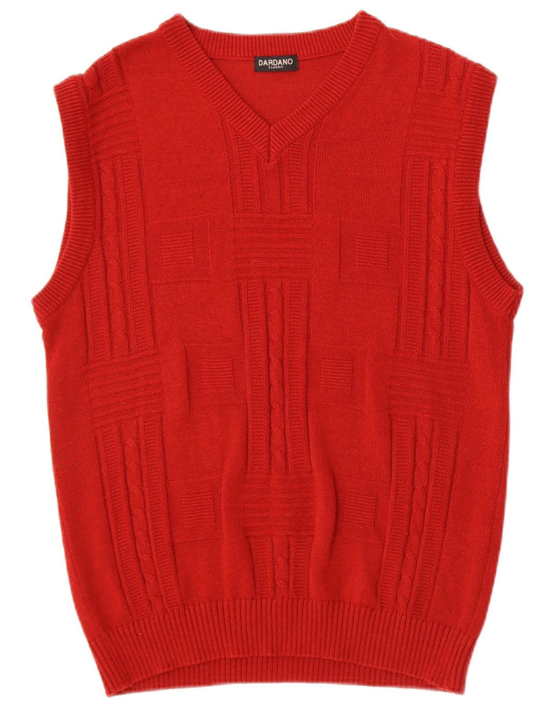 Dardano Herren Weste Tank Top IT 50 Mittelrote Baumwolle