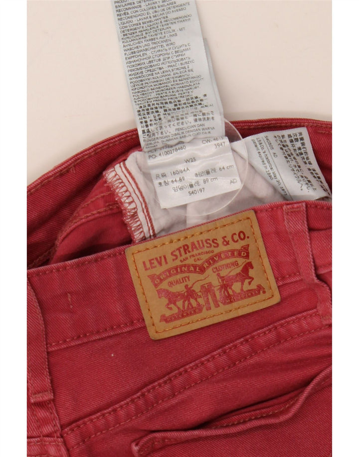 Levi's Damen 712 Slim Jeans W25 L26 Rote Baumwolle
