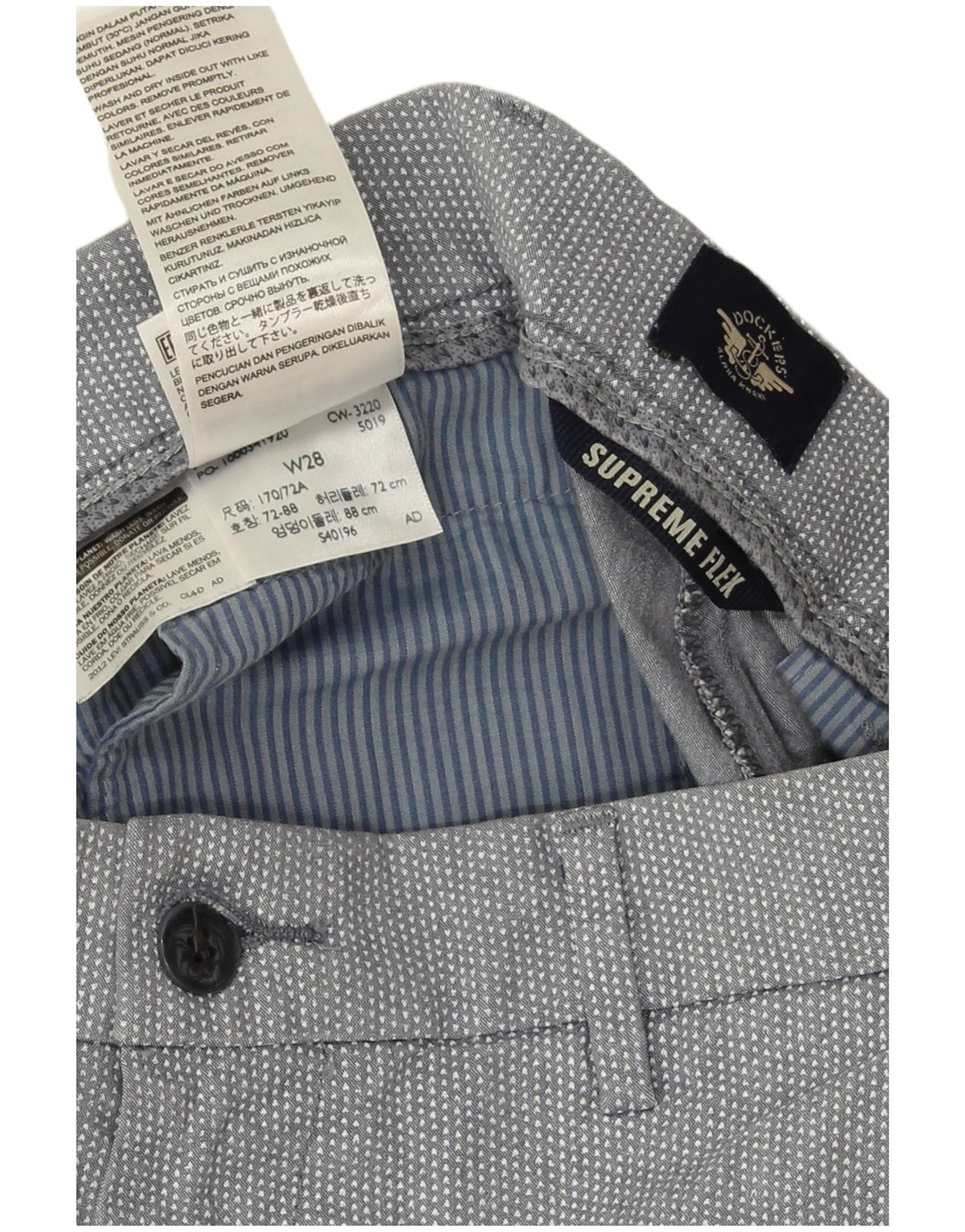 Dockers Herren Flex Chino Shorts W28 Mittelgrau gefleckte Baumwolle