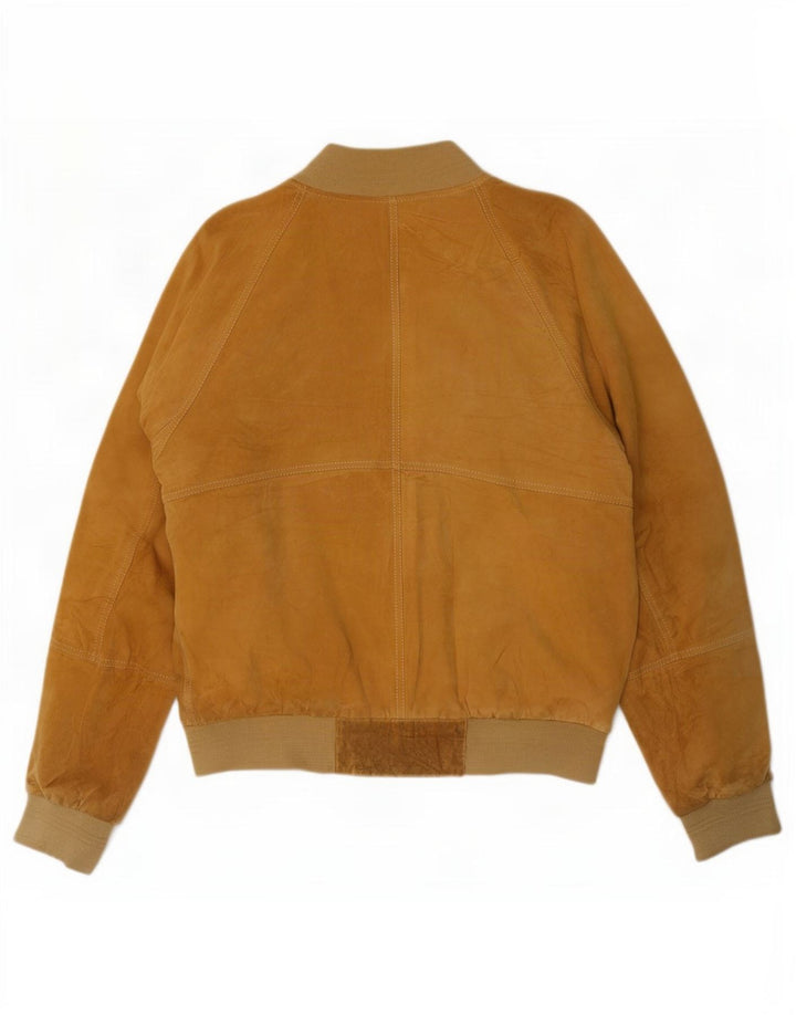 Vintage Herren Wildleder Bomberjacke IT 50 Large Beige