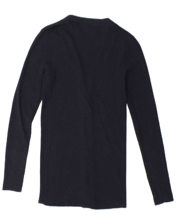 Zara Womens Cardigan Sweater UK 14 Medium Navy Blue