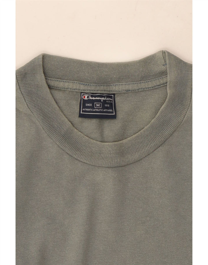 CHAMPION Herren-T-Shirt-Oberteil aus mittelblauer Baumwolle