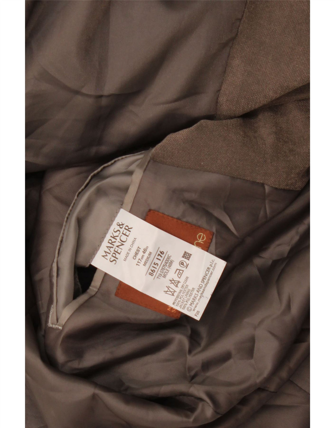 Marks & Spencer Herren-Blazer mit 3 Knöpfen, UK 46, XL, Grau, Polyester