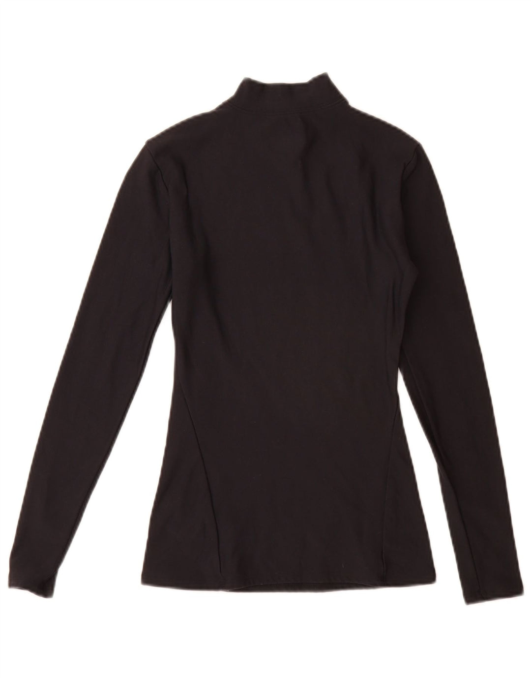 Under Armour Damen Top Langarm UK 10 Small Marineblaues Nylon
