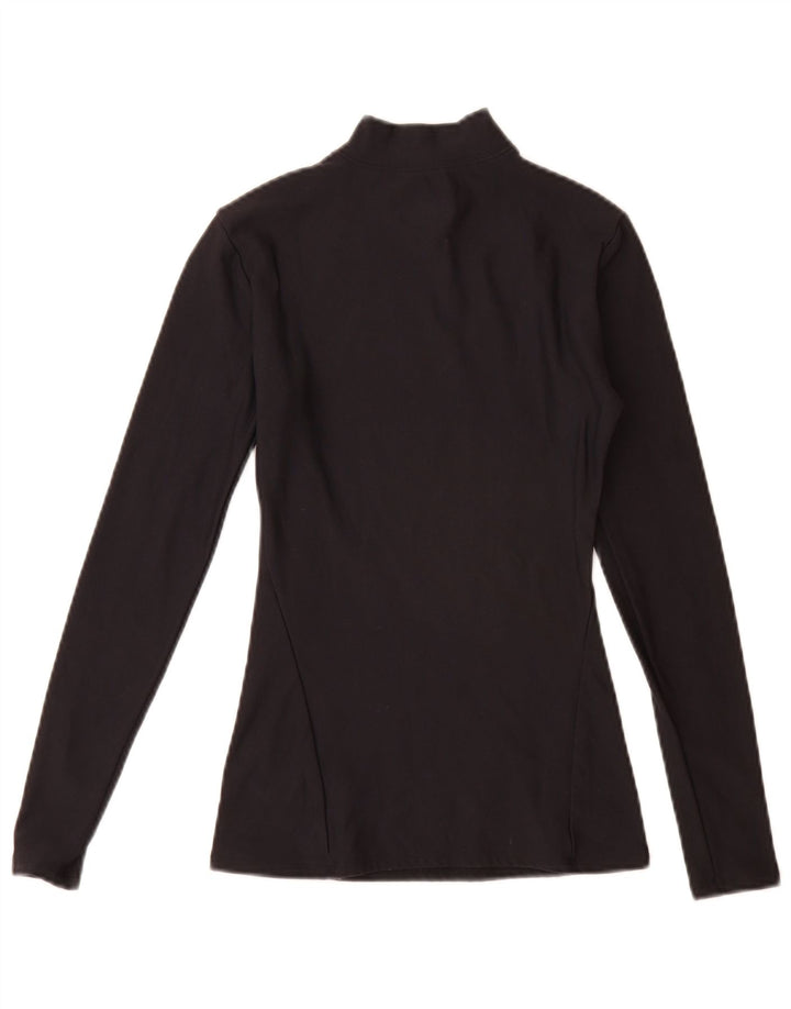 Under Armour Damen Top Langarm UK 10 Small Marineblaues Nylon
