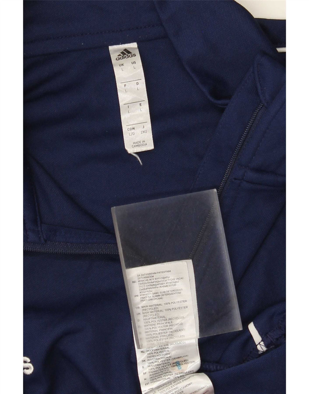 Adidas Herren Aeroready Zip Neck Pullover Trainingsanzug Top Large Marineblau