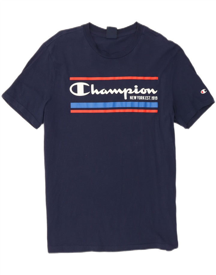 Champion Herren-T-Shirt mit Grafik, mittelgroß, Marineblau