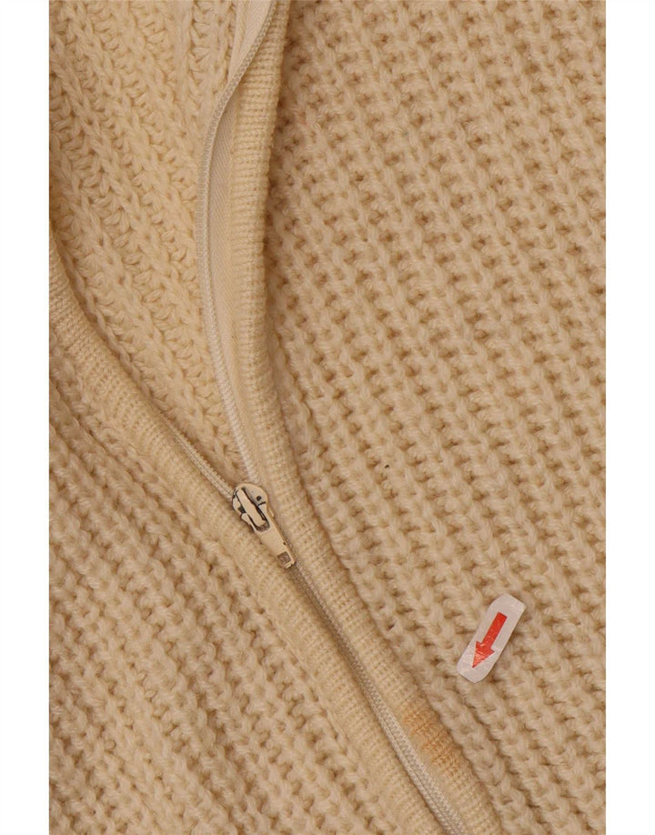 Vintage Herren Cardigan Pullover UK 38 Medium Beige