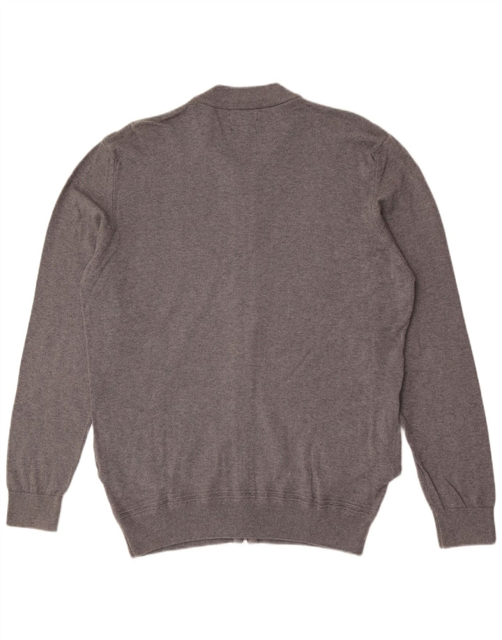 Zara Herren Strickjacke XL Grau Baumwolle