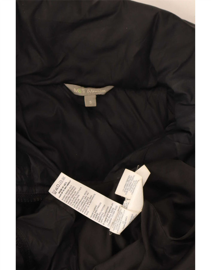 Marks & Spencer Damen-Kapuzen-Übergröße, gepolsterter Mantel, Gr. 10, Größe S, Schwarz