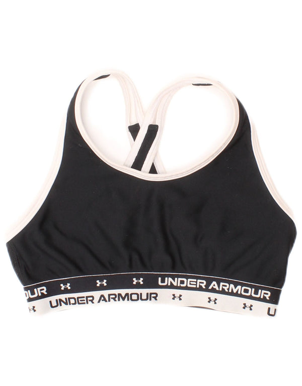 Under Armour Mädchen-Top mit Grafik, figurbetont, 9–10 Jahre, mittelgroß, Schwarz, Sport
