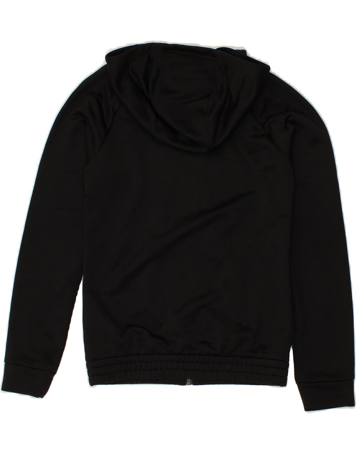 ADIDAS Boys Graphic Zip Hoodie Sweater 11-12 Years Black Polyester Vintage Adidas and Second-Hand Adidas from Messina Hembry 