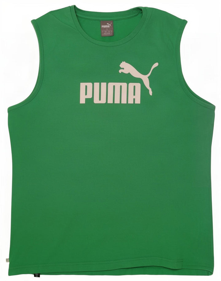 Puma Herren Graphic Vest Top Large Grün