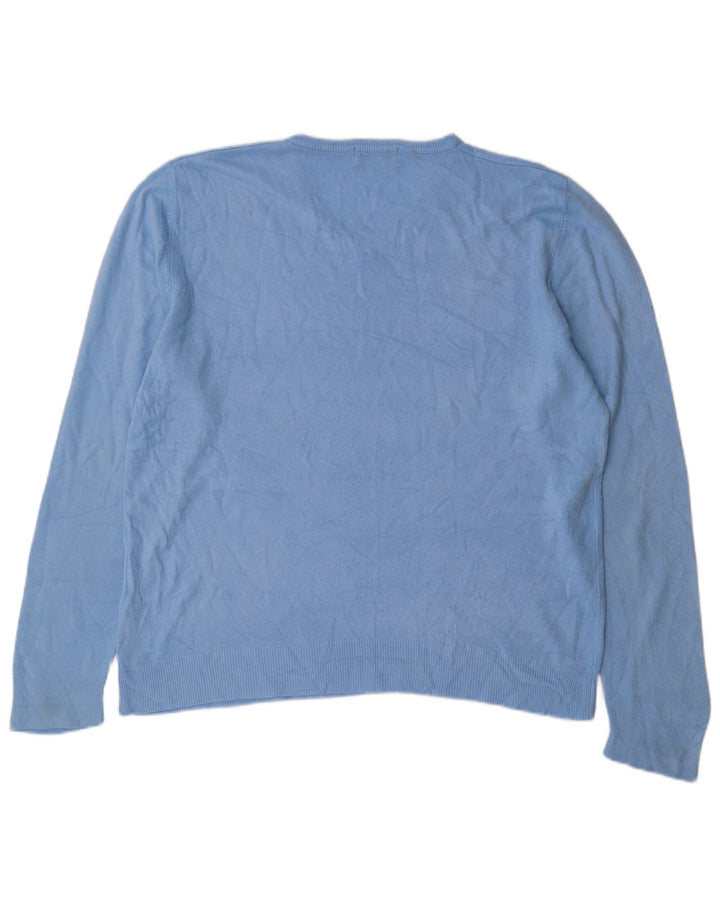 Marks & Spencer Herren-Pullover „Harbor“ mit V-Ausschnitt, groß, Acryl, Blau