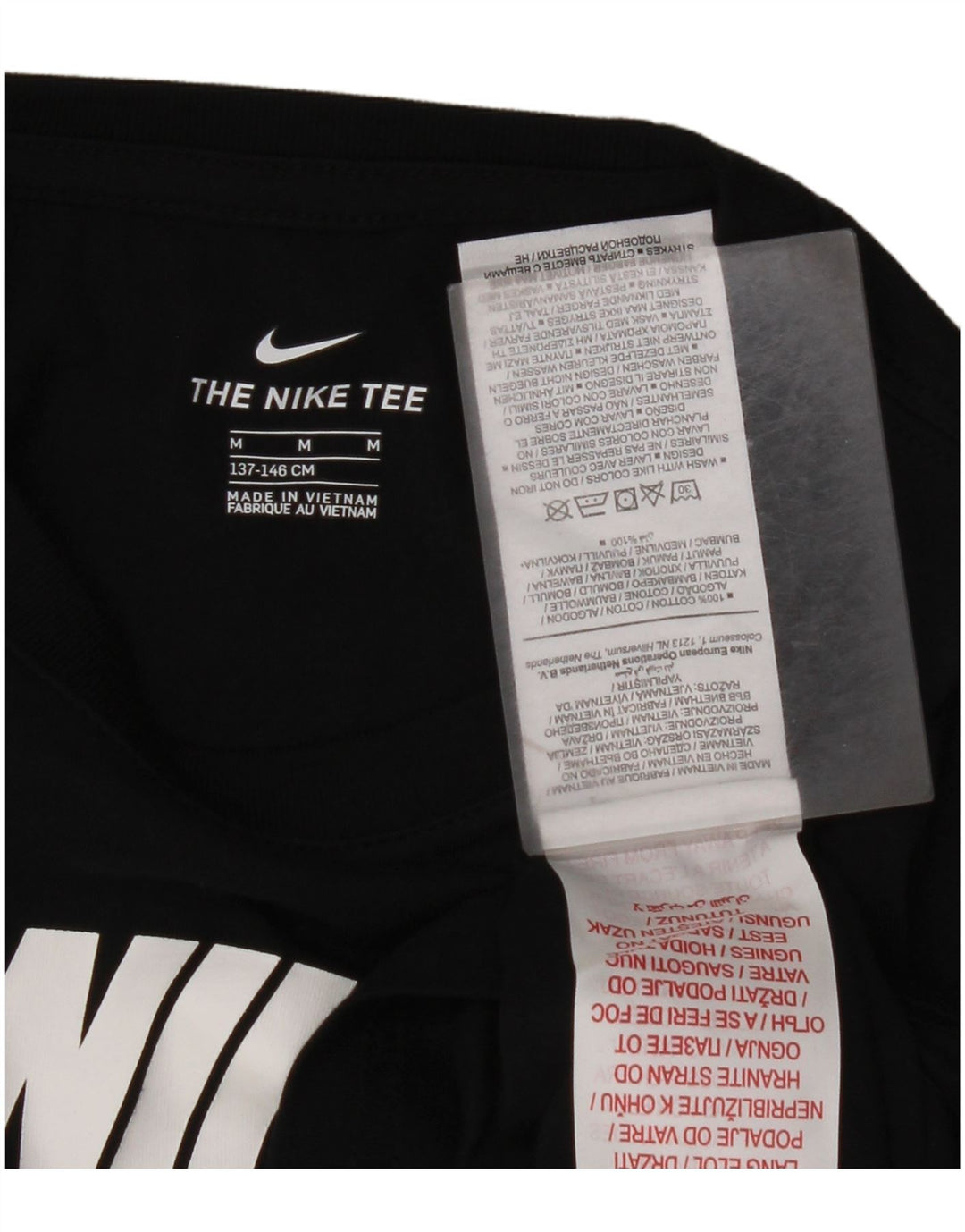 NIKE Mädchen Crop Graphic Top Langarm 10–11 Jahre Mittelschwarze Baumwolle