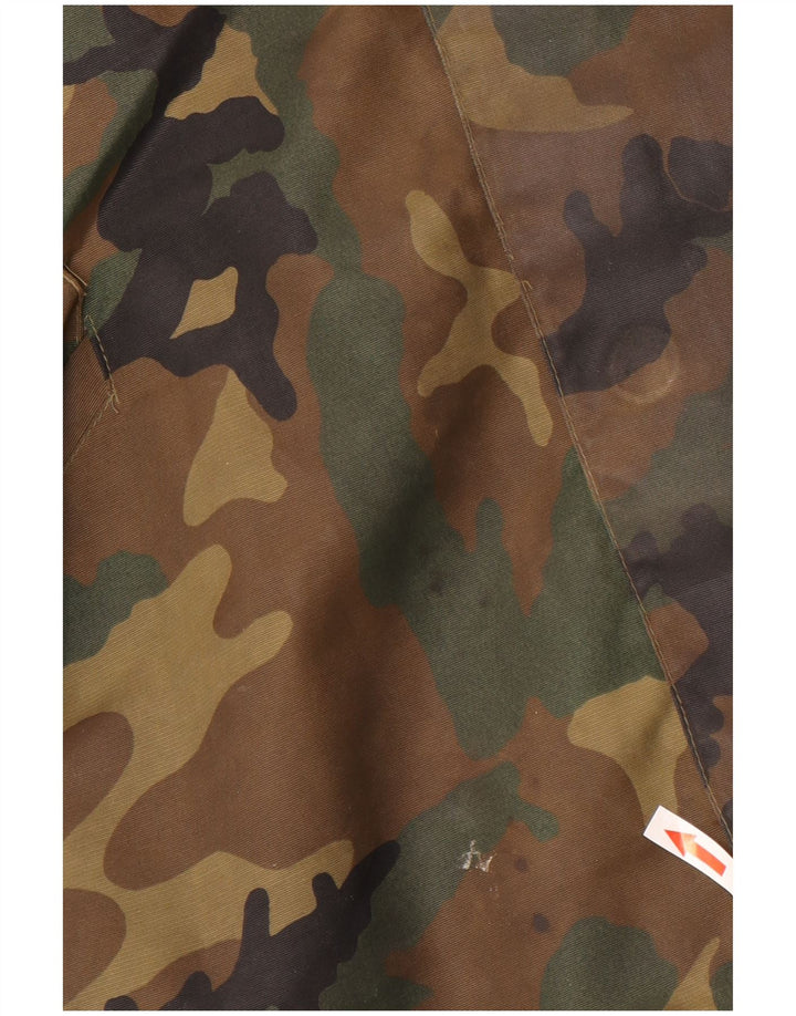 Vintage Herren Militärjacke UK 42 XL Khaki Camouflage Polyester