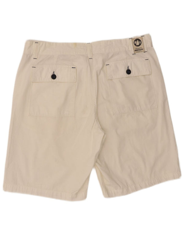 Murphy & Nye Herren-Chinoshorts W36 Large aus weißer Baumwolle