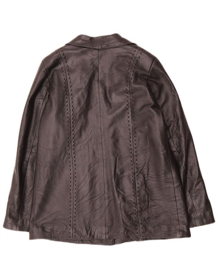 Mira Furs Damen Lederjacke IT 46 Großes schwarzes Leder