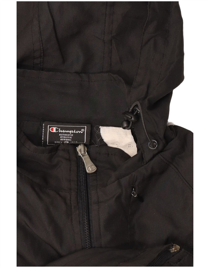 Champion Mädchen-Regenjacke mit Kapuze, 13–14 Jahre, Schwarz