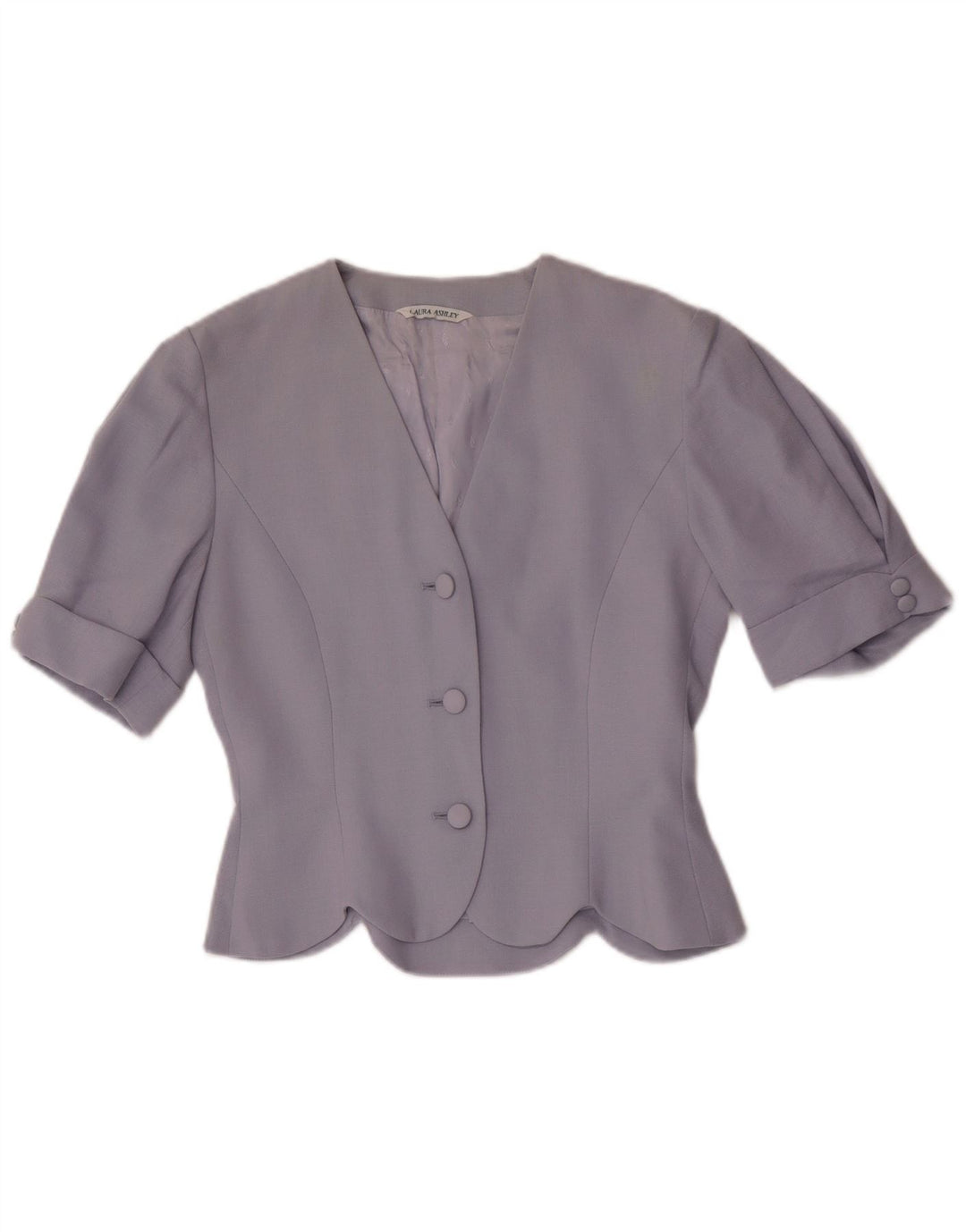 Laura Ashley Damen-Blazer mit 3 Knöpfen, kurzärmelig, Gr. 10, Lila