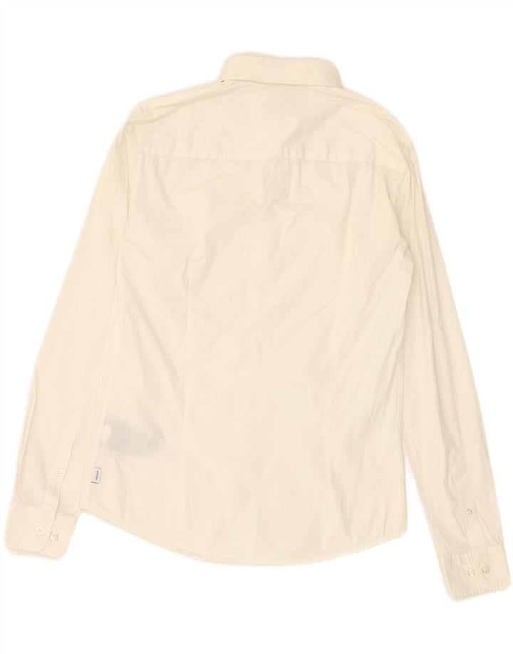 ARMANI Womens Shirt UK 14 Medium White Cotton