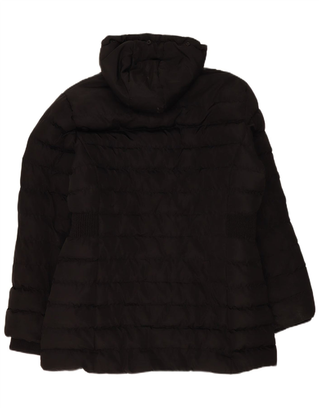 Kangol Wattierter Damenmantel mit Kapuze, UK 16, Größe L, Schwarz, Polyester