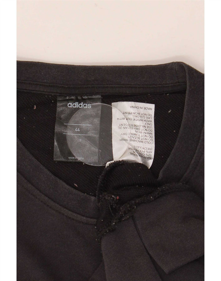 Adidas Damen Climalite Graphic Sweatshirt Pullover IT 44 Mittelschwarze Baumwolle