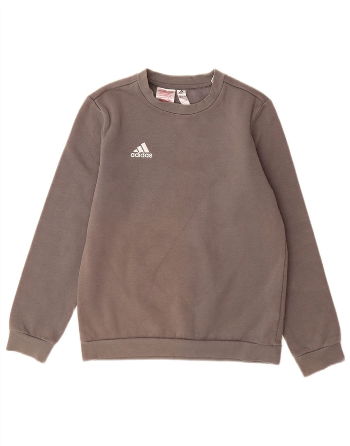 Adidas Jungen Sweatshirt Pullover 9–10 Jahre graue Baumwolle