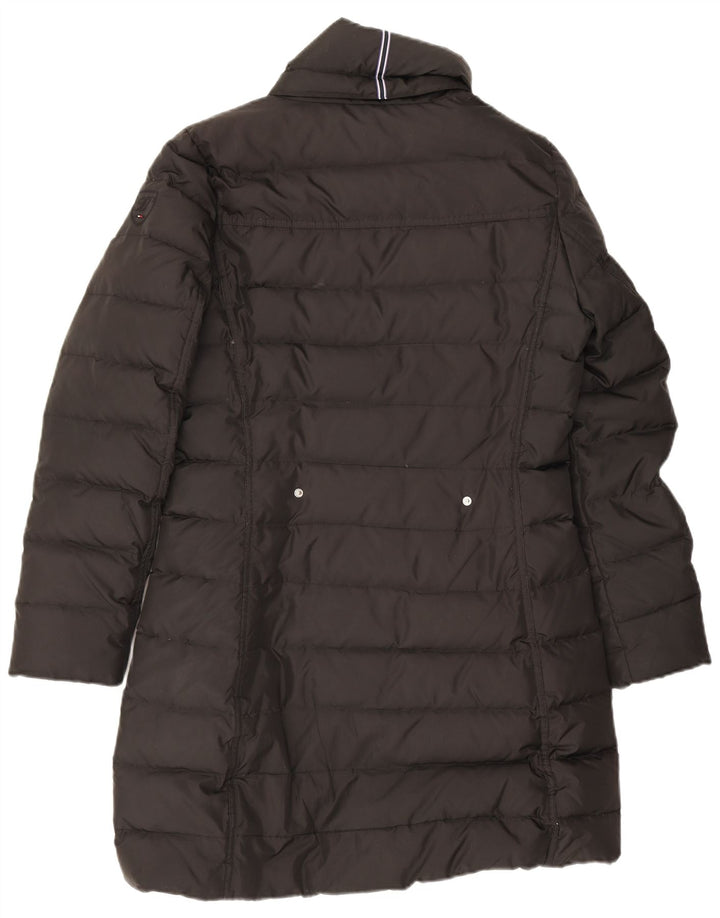 Tommy Hilfiger Damen Wattierter Mantel UK 14 Medium Schwarz Polyester
