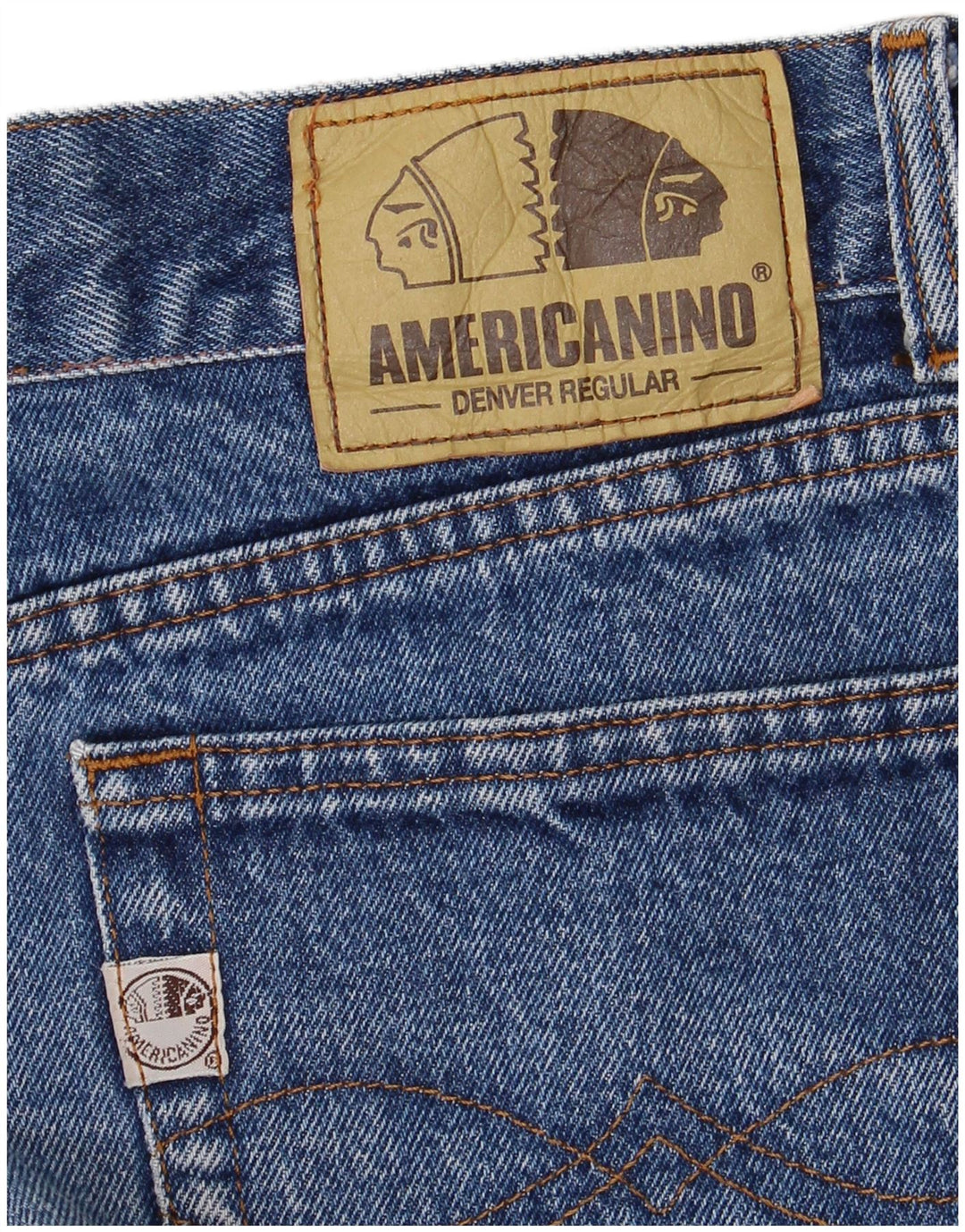 AMERICANINO Herren Straight Jeans W34 L28 Blau