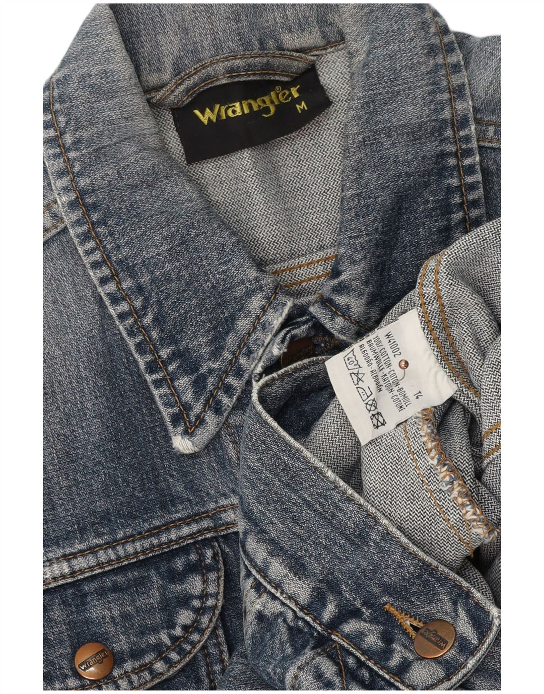 Wrangler Damen Jeansjacke UK 14 Mittelblaue Baumwolle
