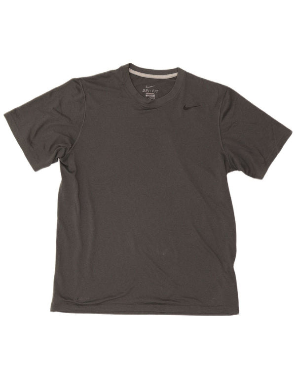Nike Herren Dri Fit T-Shirt Top Large Grau Polyester