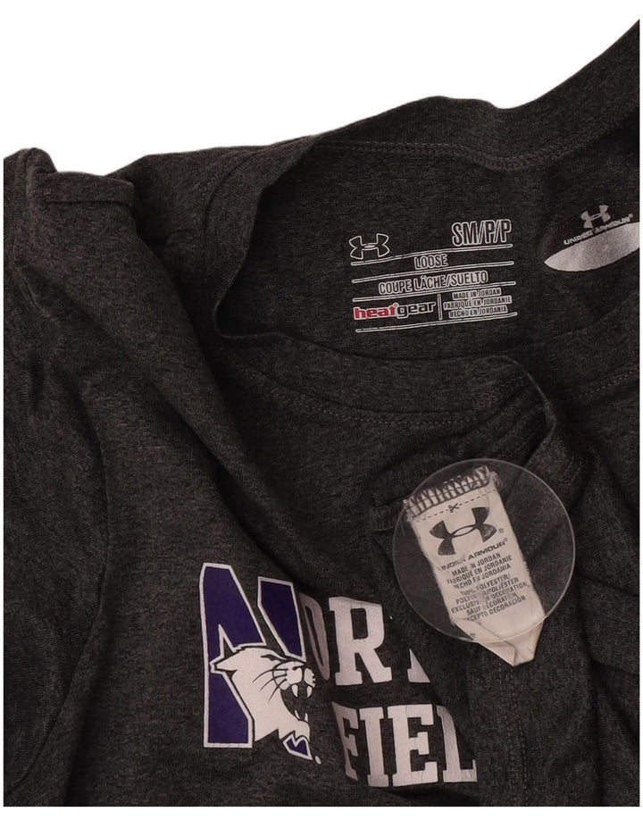 Under Armour Damen Graphic T-Shirt Top UK 10 Small Grau