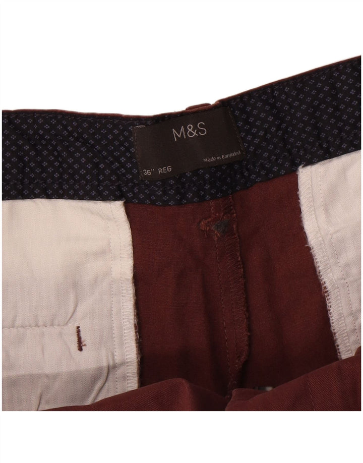 Marks & Spencer Herren-Chinoshorts W36, große braune Baumwolle