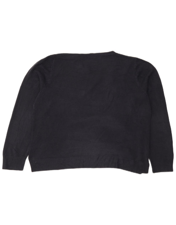 Marks & Spencer Damen-Pullover mit Rundhalsausschnitt, UK 20 2XL, Marineblau, Acryl