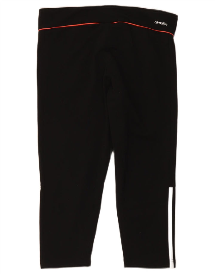Adidas Damen Climalite Capri Leggings UK 12/14 Medium Schwarz Polyester