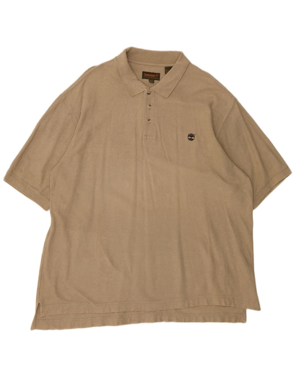 TIMBERLAND Herren Poloshirt 2XL Beige Baumwolle