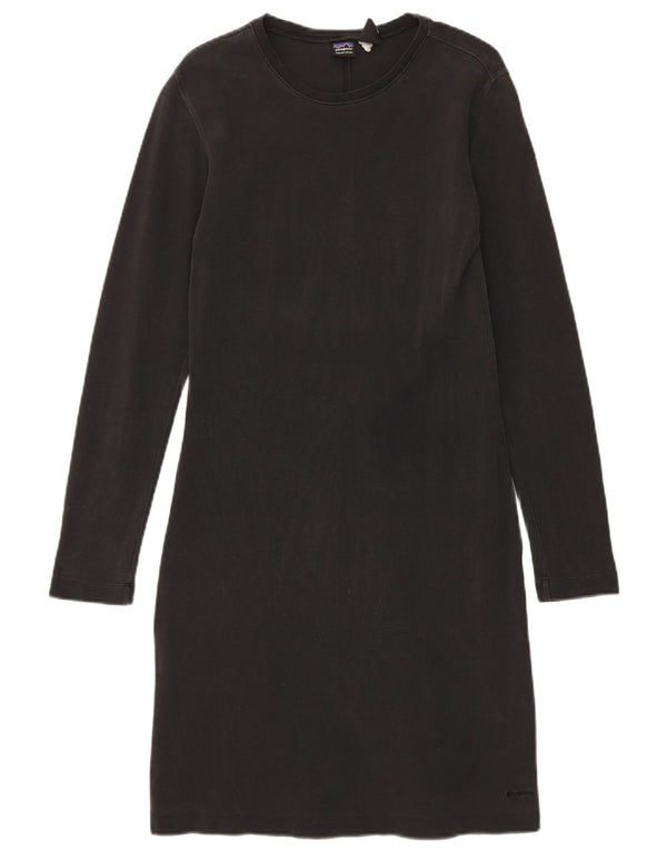 Patagonia Langarm-T-Shirt-Kleid für Damen, normal, UK 12, mittelschwarz