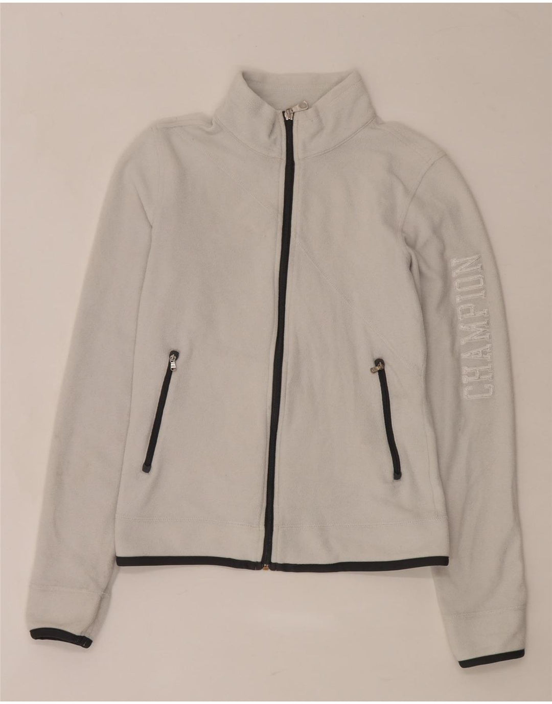 Champion Damen-Fleecejacke mit Grafik, UK 10, Größe S, Weiß, Polyester