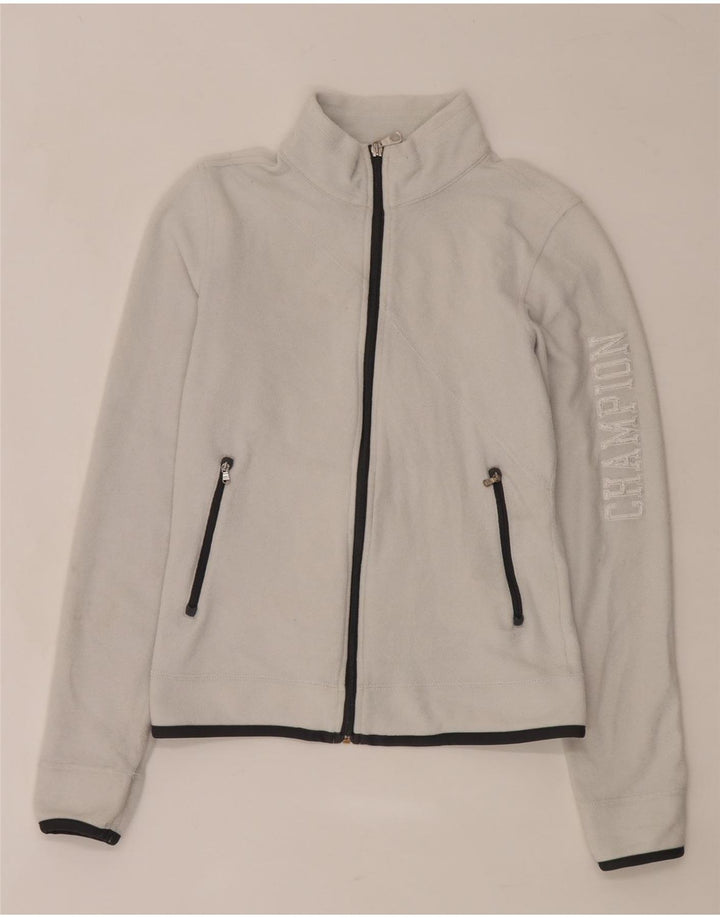 Champion Damen-Fleecejacke mit Grafik, UK 10, Größe S, Weiß, Polyester