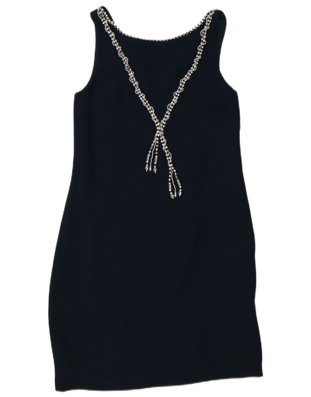 MONSOON Ärmelloses Etuikleid für Damen, UK 10, Größe S, Marineblau, Viskose