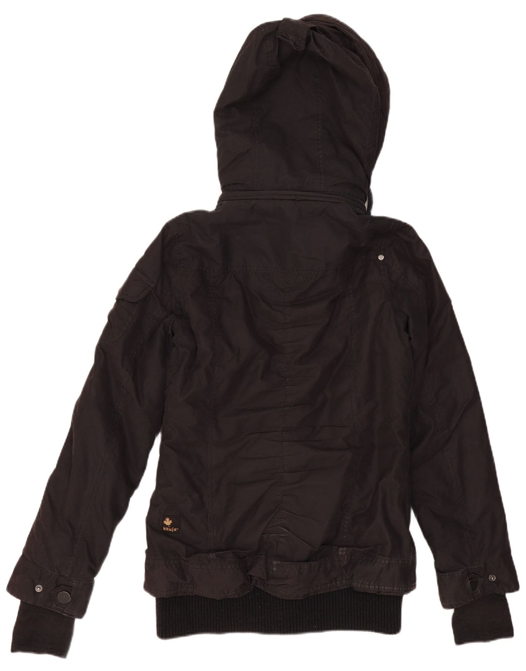 KHUJO Herren-Utility-Jacke mit Kapuze, UK 38, Mittelschwarz, Polyester