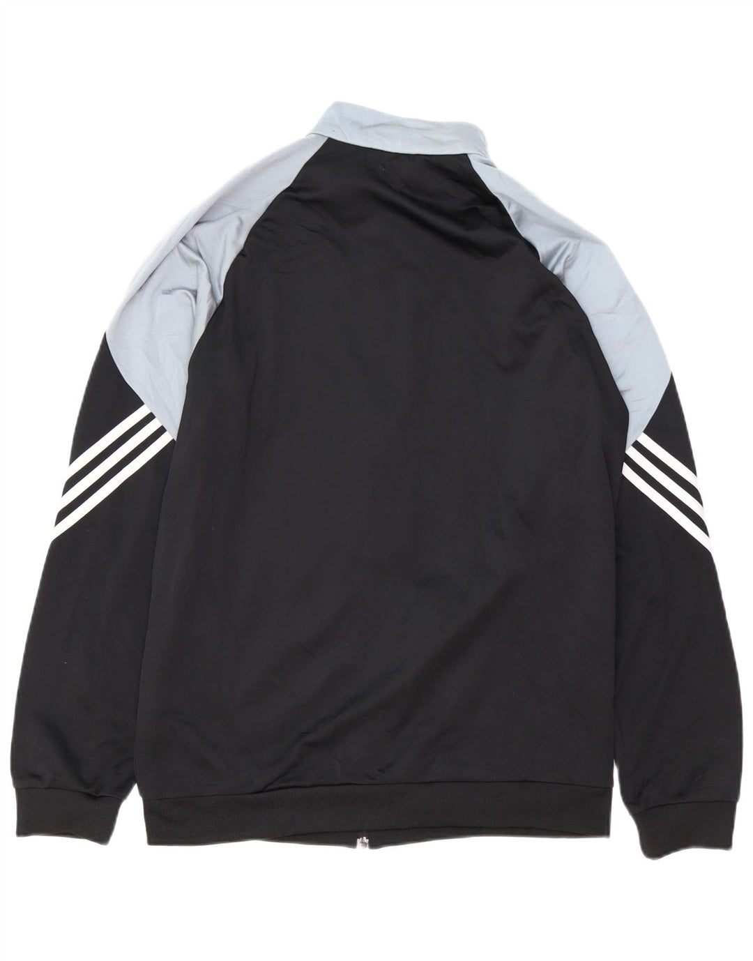 ADIDAS Herren-Trainingsanzug-Top-Jacke, großes schwarzes Farbblock-Polyester